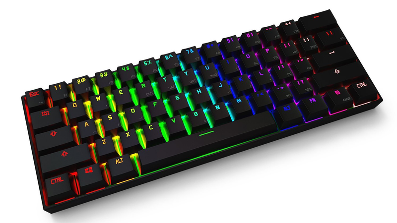 The Anne Pro, a popular (and quite cheap) 60 percent board. It’ll probably break, but it’ll teach you a thing or two along the way.